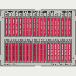 Remove Before Flight Tags - 1/48th Scale