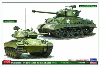 M4A3E8 Sherman & M24 Chaffee "U.S. Army Maint Battle Tank Combo" - Limited Edition